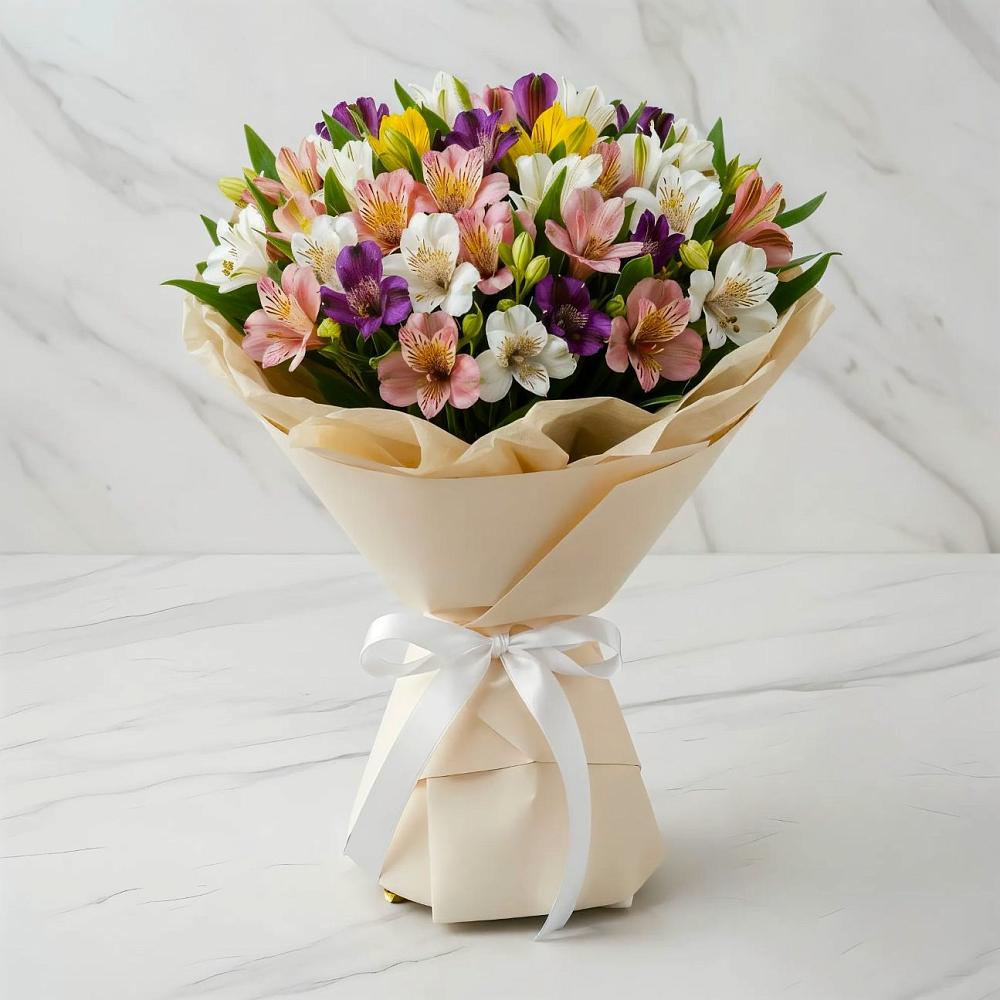 Букет цветов из: Альстромерии в Румянцево