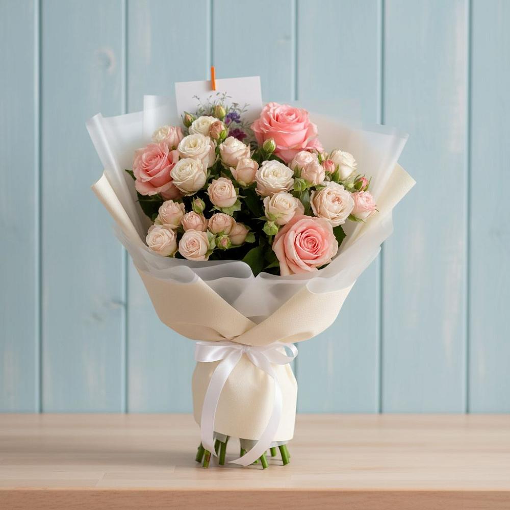 Букет цветов из: Розы в Румянцево