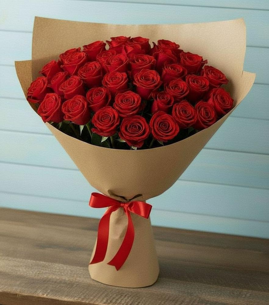 Букет Красные розы Милано в Румянцево