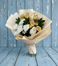 Букет цветов из:  Розы и Хризантемы в Румянцево