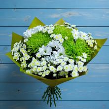 Букет цветов из:  Хризантемы #REPLACE_PRED# Румянцево