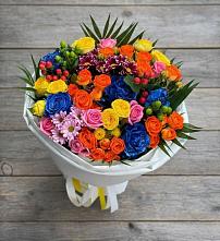 Букет цветов из:  Розы и Хризантемы в Румянцево
