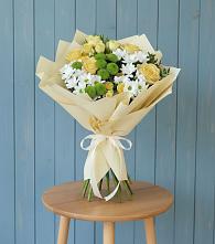 Букет цветов из:  Хризантемы и Розы #REPLACE_PRED# Румянцево