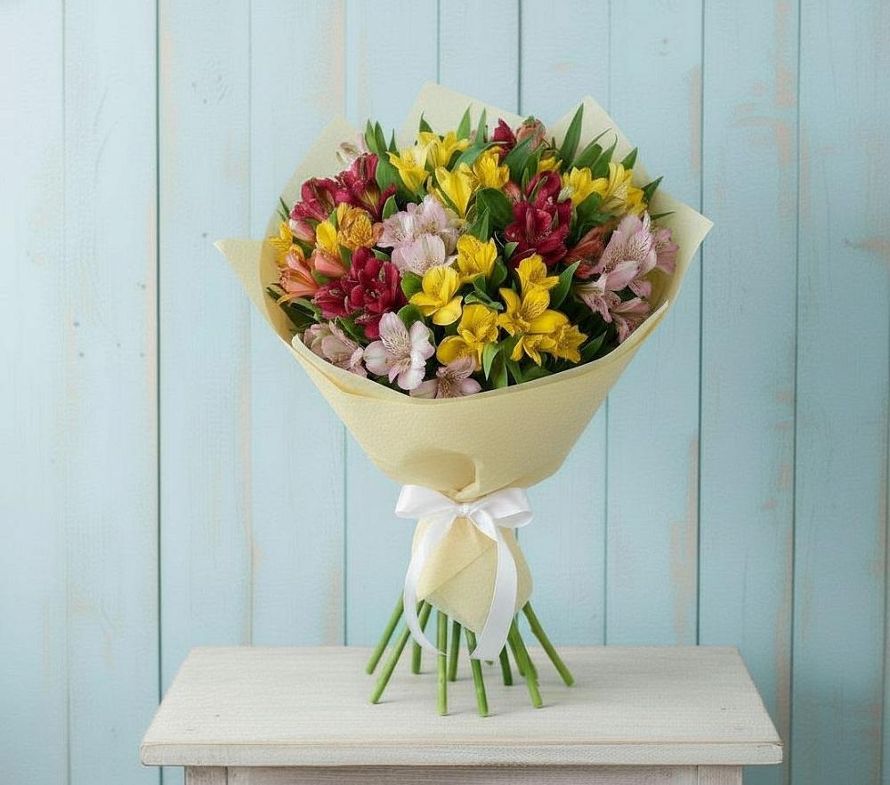 Букет цветов из: Альстромерии в Румянцево