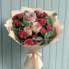 Букет цветов из:  Гвоздики и Розы #REPLACE_PRED# Румянцево