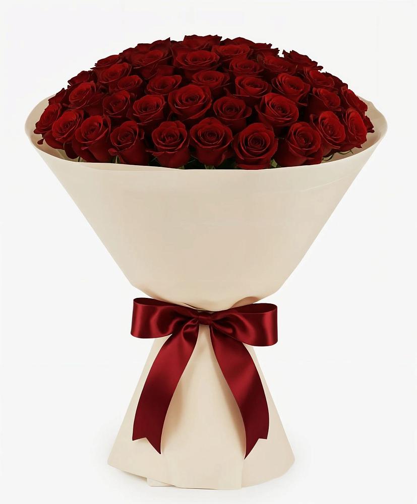 Букет 101 Бордовая роза Блэк Бакарра в Румянцево