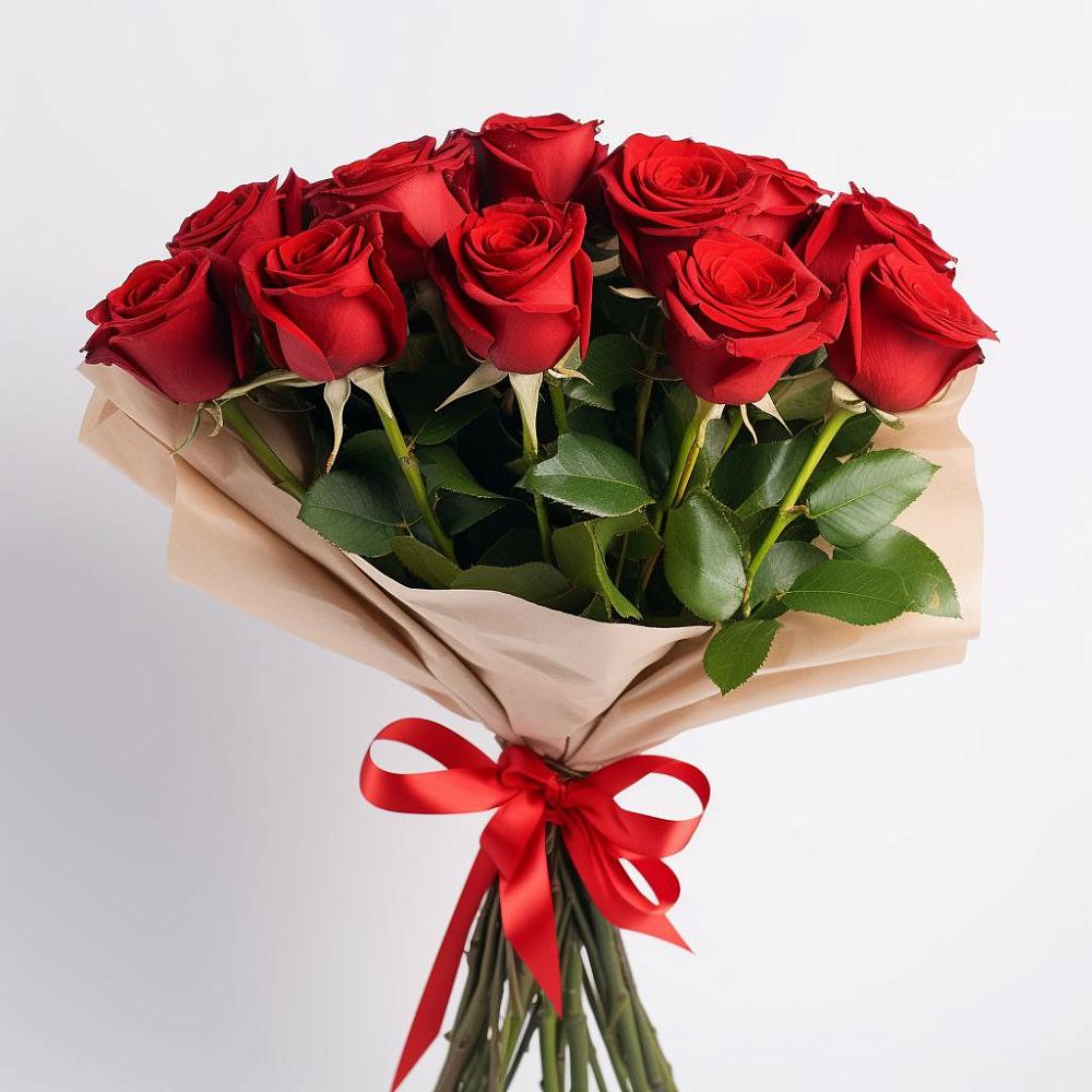 Букет 11 Красных роз Эдлесс Лав в Румянцево